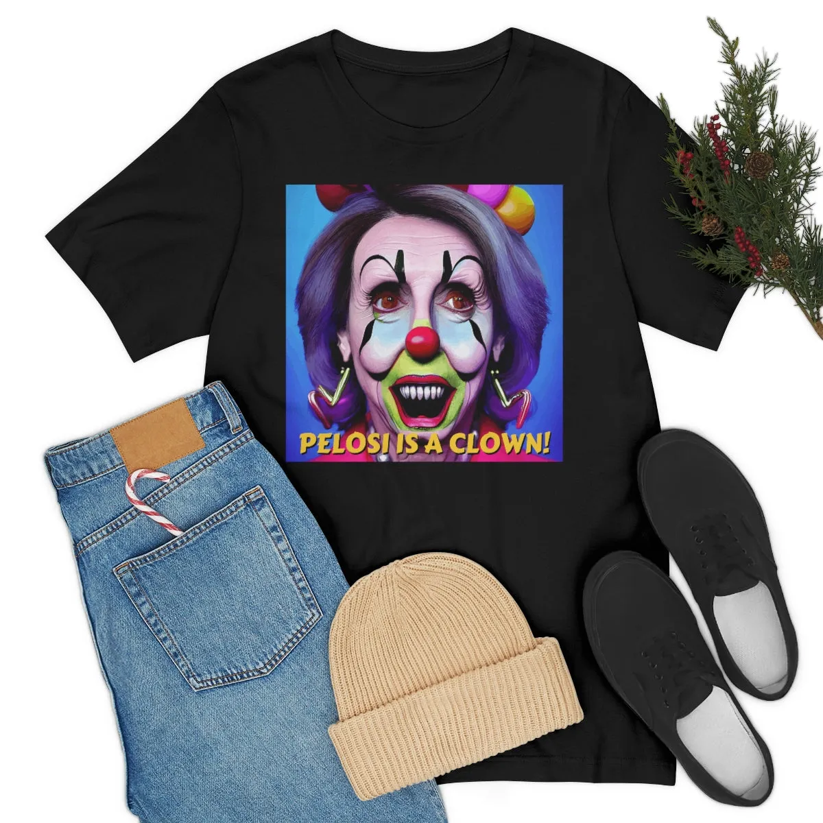 Pelosi is a Clown! Short Sleeve Tee