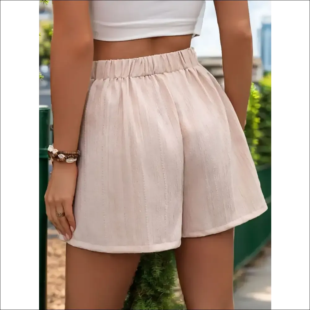 Perfee Tied Ruched Elastic Waist Shorts