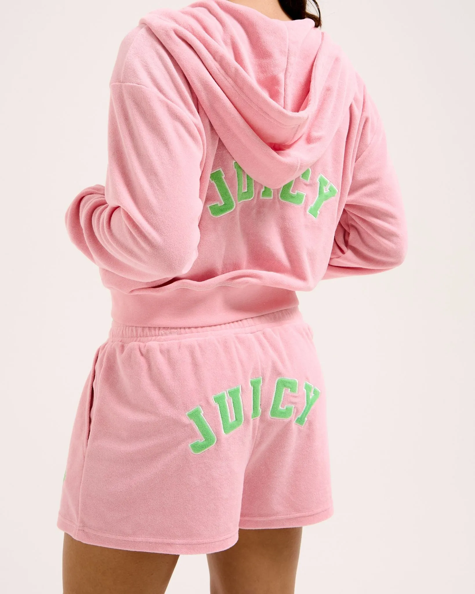 Perking Towelling Shorts in Juicy Pink