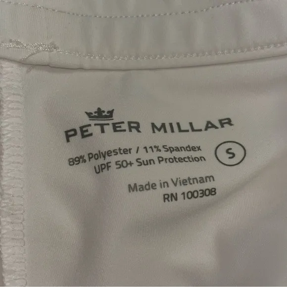Peter Millar white golf skirt skort stretch jersey EXCELLENT CONDITION