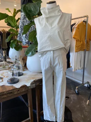 Peter O Mahler Straight Leg Pant in Linen Stretch