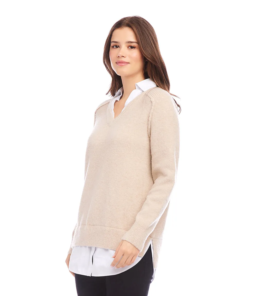 Petite Size Layered Sweater