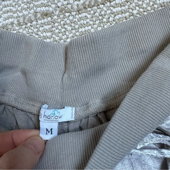 PJ Harlow Pajama Mikel Silver Silky Shorts &amp; Anne Sleeveless Tank Top | M