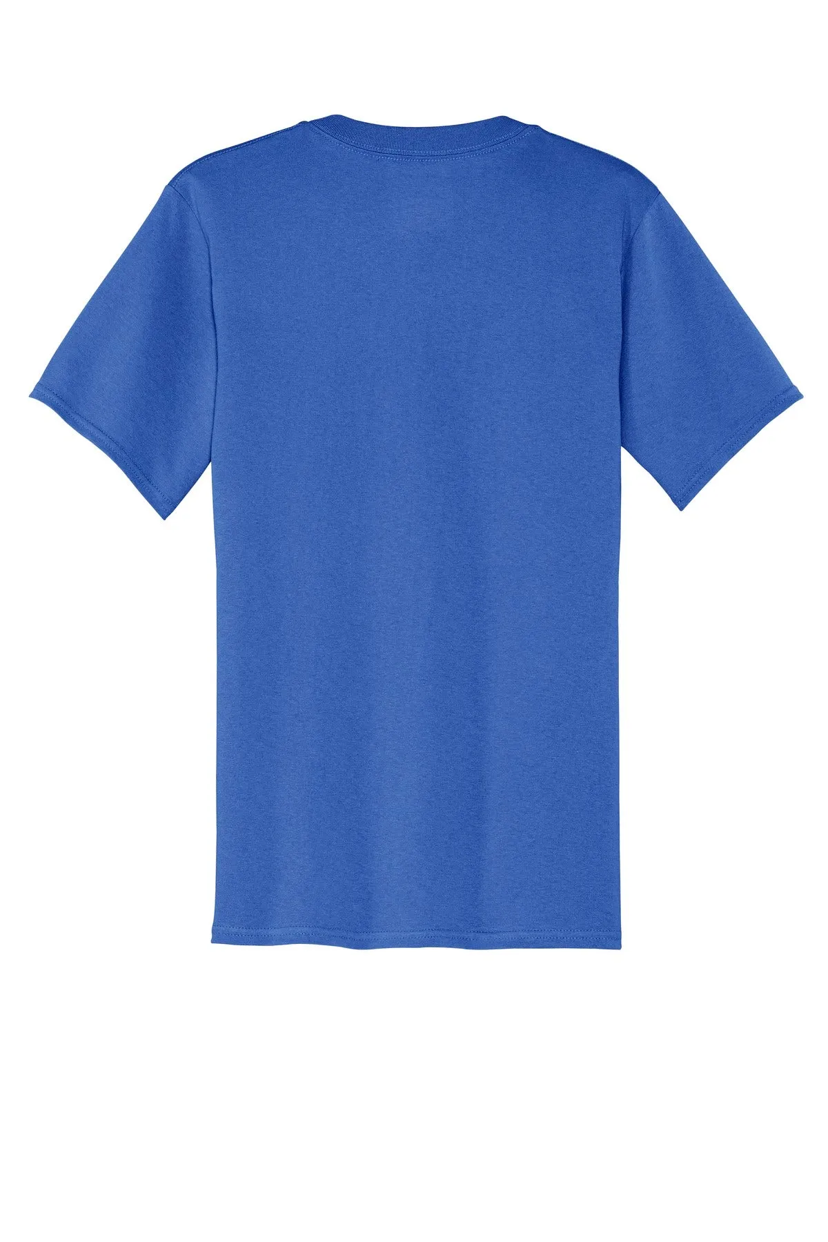 Port & Company Core Cotton Pocket Tee. PC54P Royal