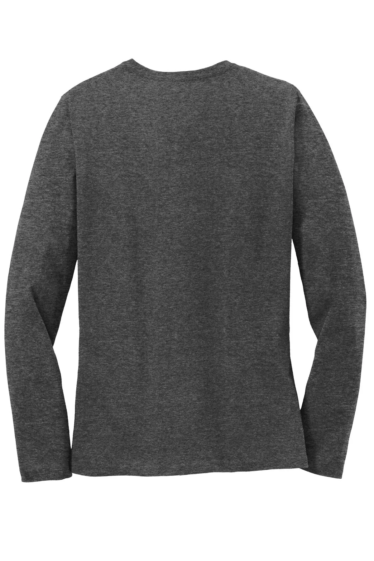 Port & Company Women's Long Sleeve Core Cotton Tee. LPC54LS Dark Heather Grey