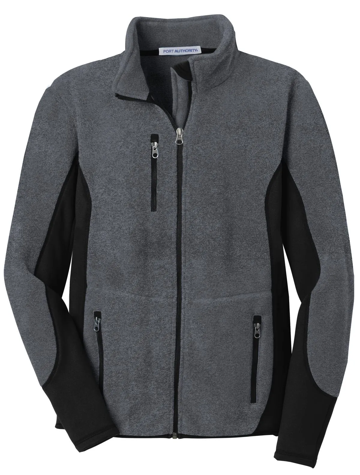 Port Authority R-Tek Pro Fleece Full-Zip Jacket. F227 Charcoal Heather/ Black