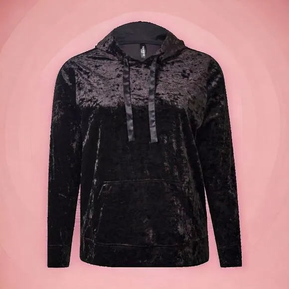 PRICE FIRM!$58 TORRID CRUSHED VELOUR Pullover With Matching Shorts Set.