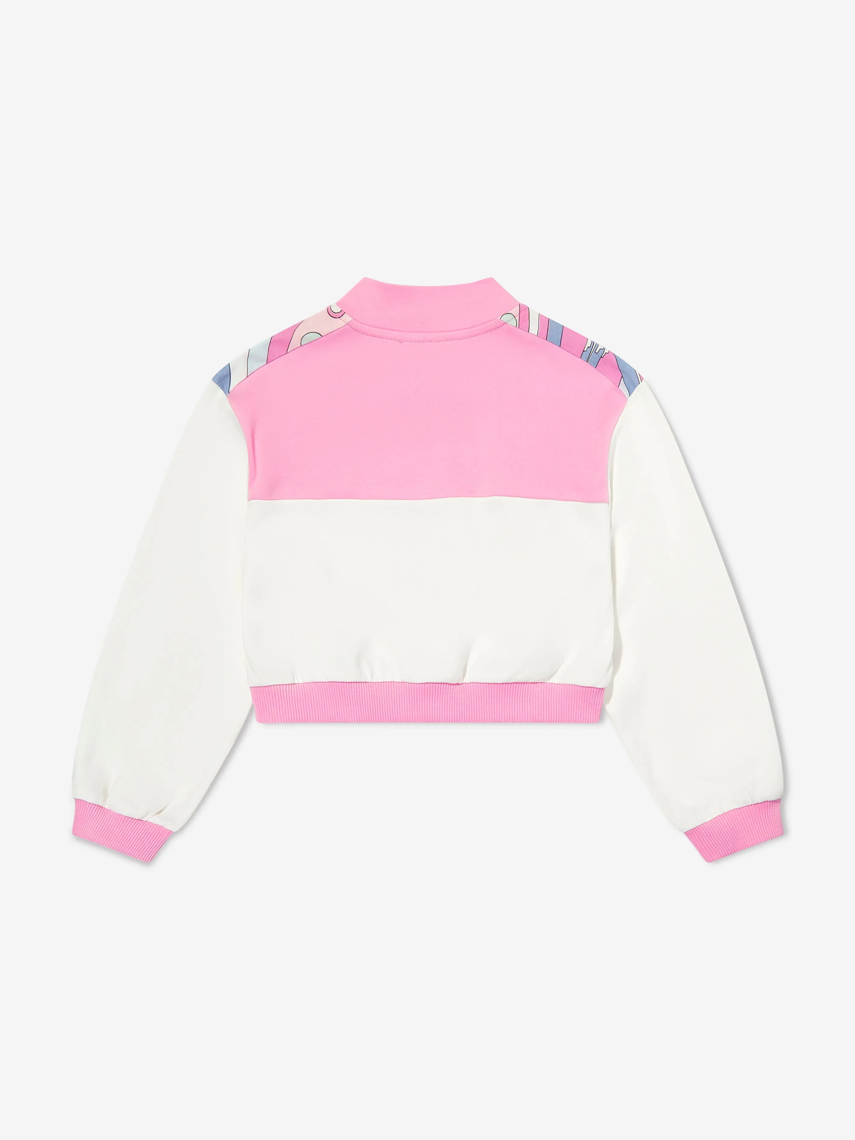 PUCCI Girls Half Zip Interlock Sweatshirt in Purple
