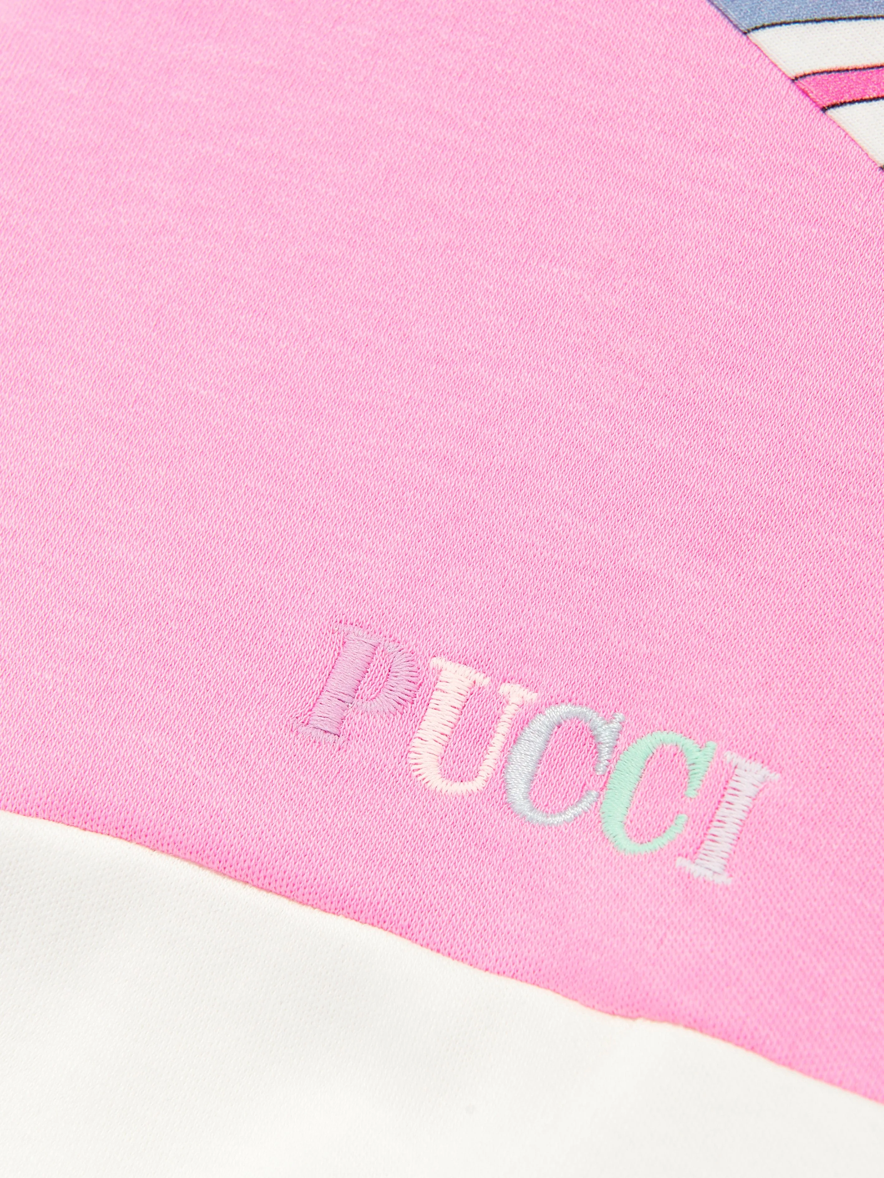 PUCCI Girls Half Zip Interlock Sweatshirt in Purple