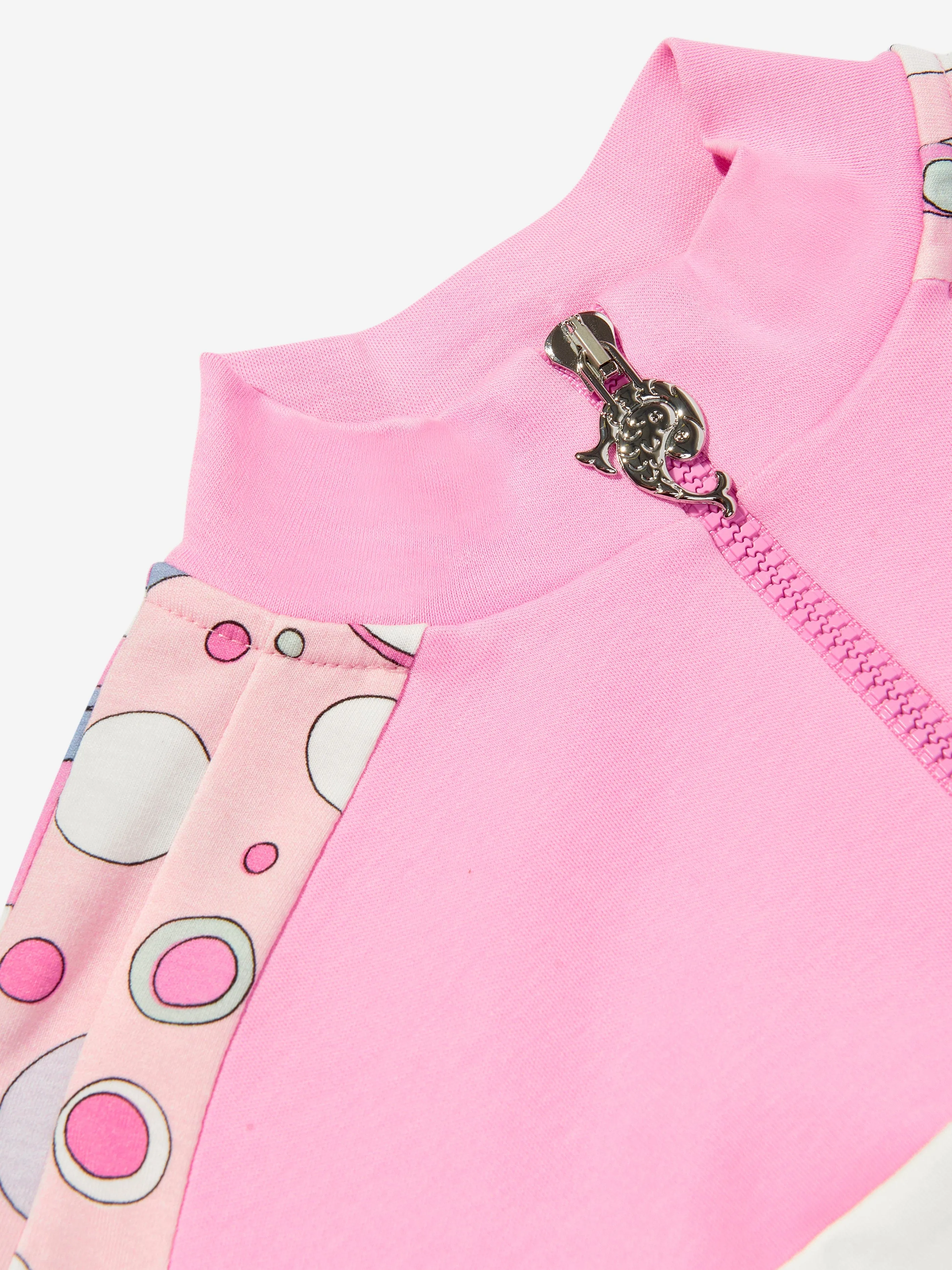 PUCCI Girls Half Zip Interlock Sweatshirt in Purple