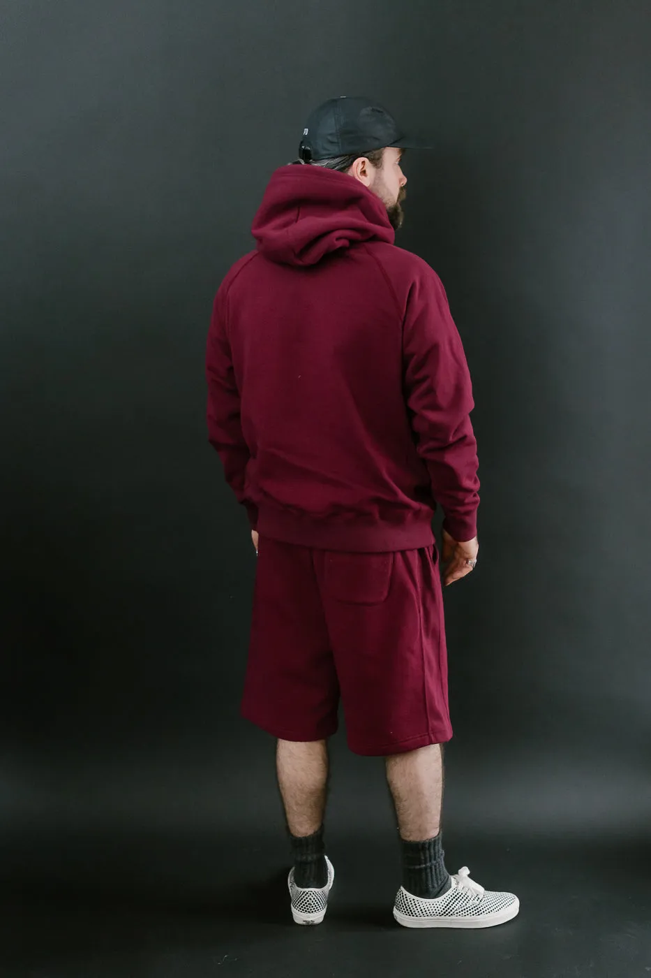 Pullover Hoodie - Super Looper French Terry - Burgundy