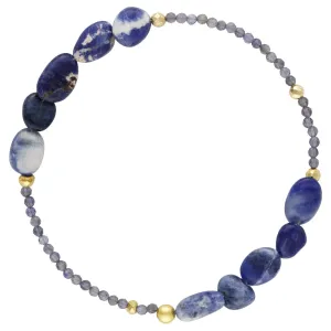 Pyrite's Booty Bracelet in Sodalite & Iolite