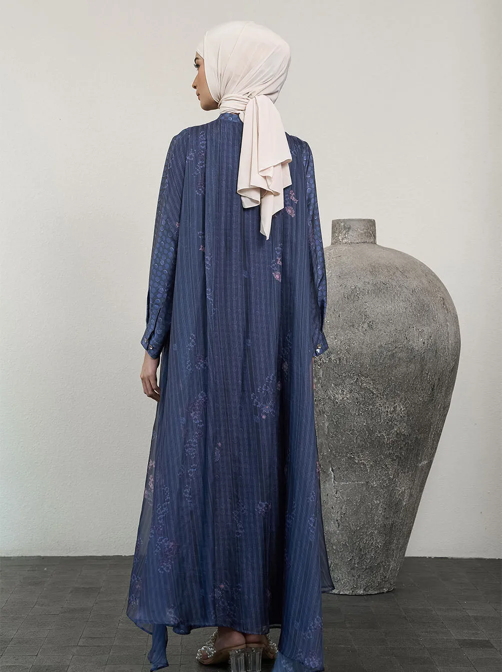 QISYA LAYERED DRESS NAVY