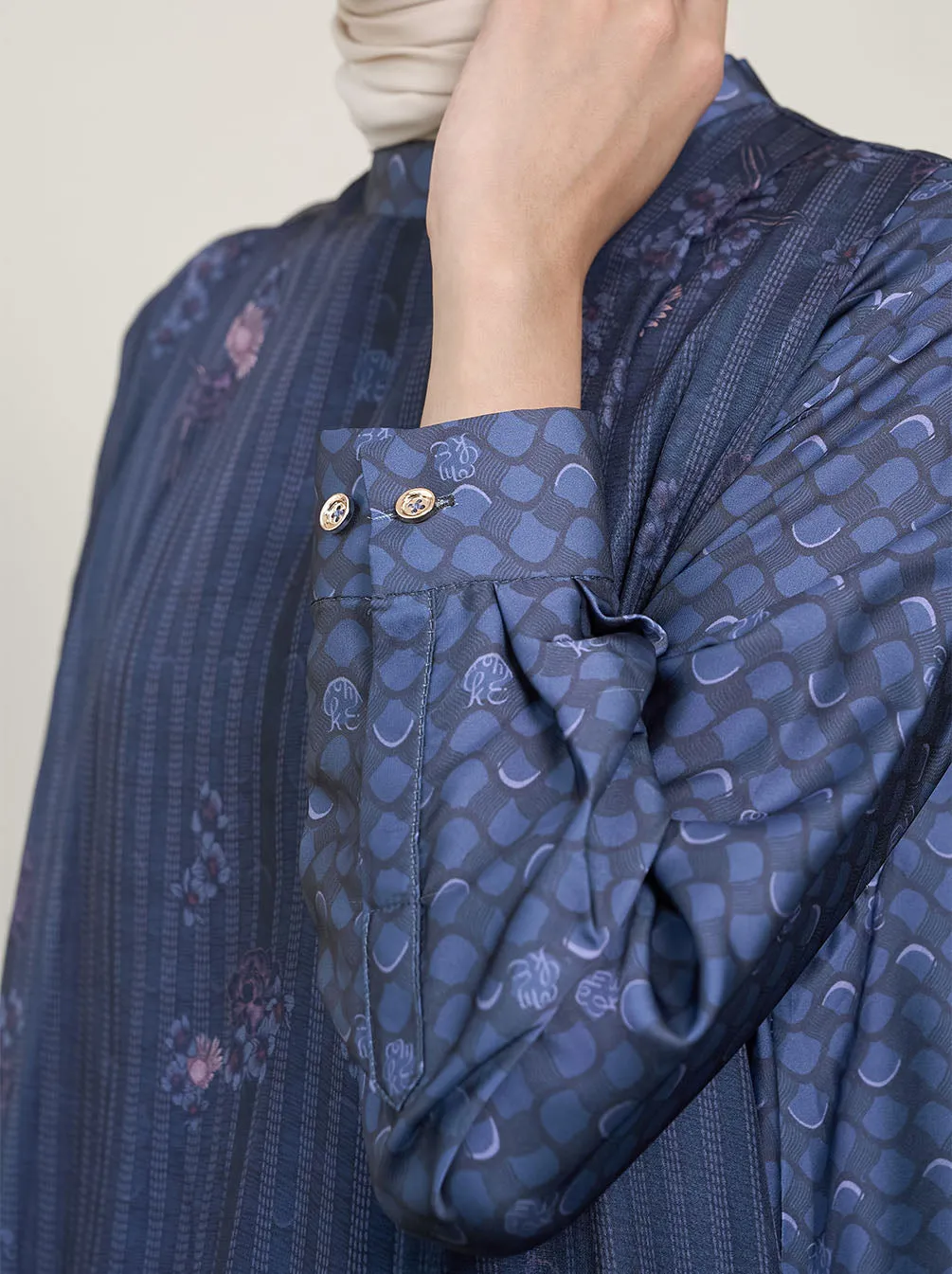 QISYA LAYERED DRESS NAVY