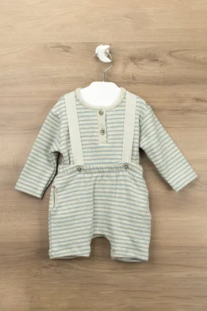 "Gabriel" Striped Top & Shorts with Braces