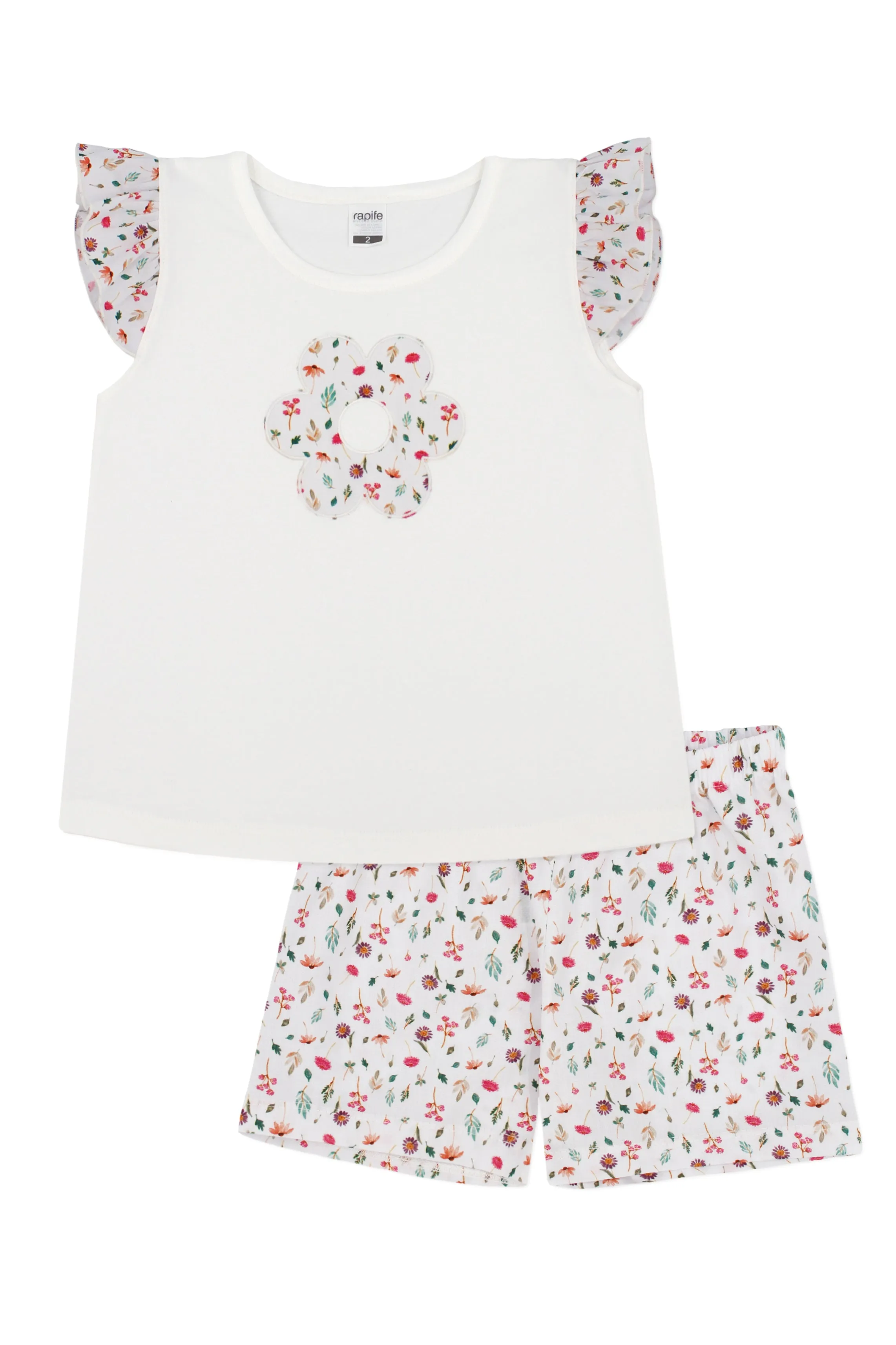 "Izzy" Multicoloured Floral Blouse & Shorts