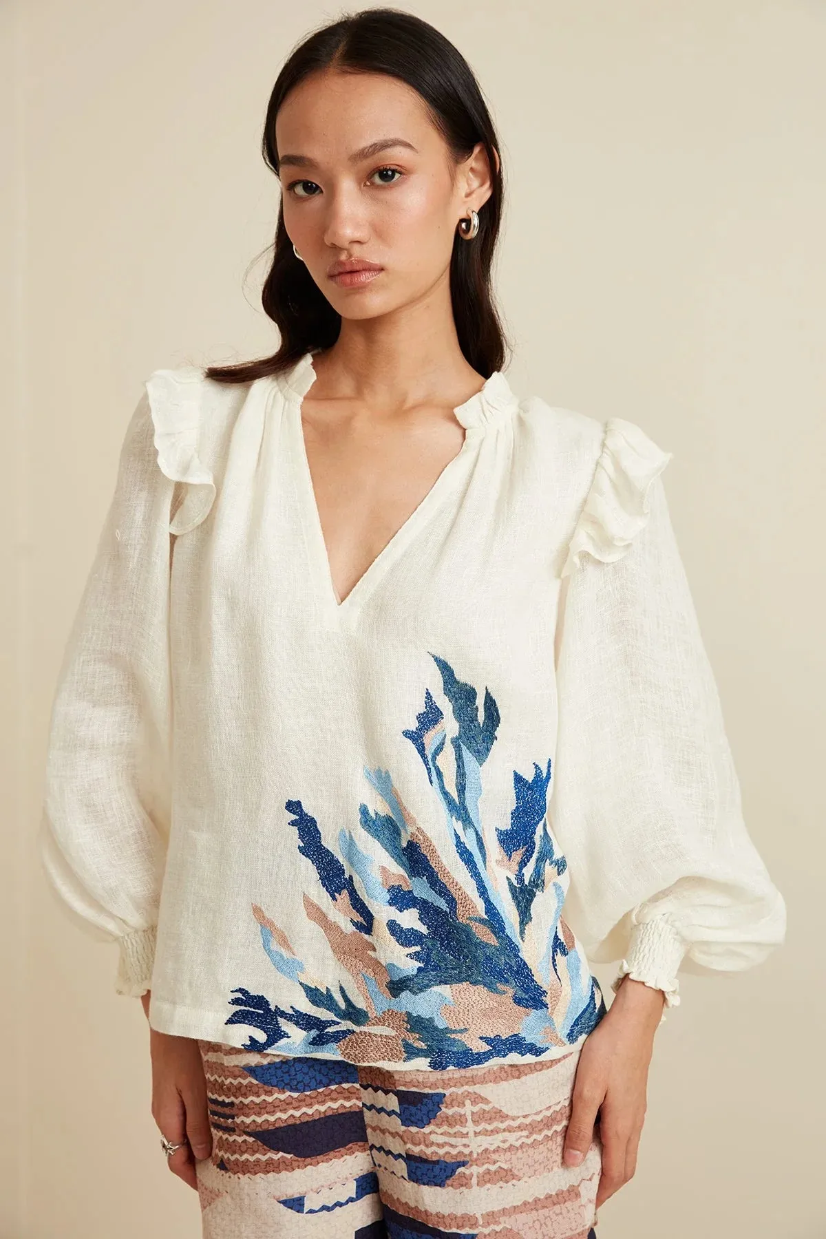 Ranna Gill - Maise Blouse - Ivory