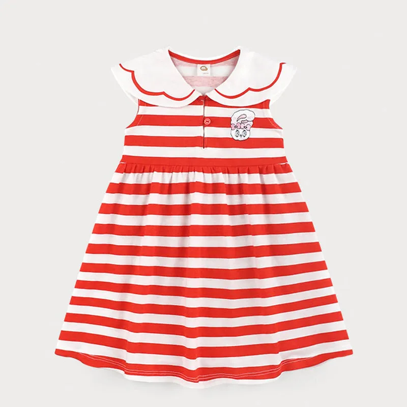 Red Stripes Esther Bunny Dress 2405MM03