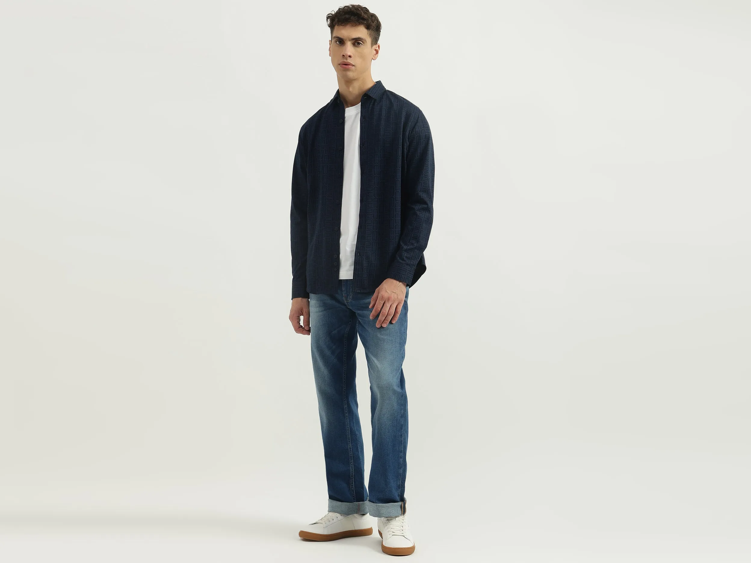 Regular Fit Spread Collar Printed Shirts