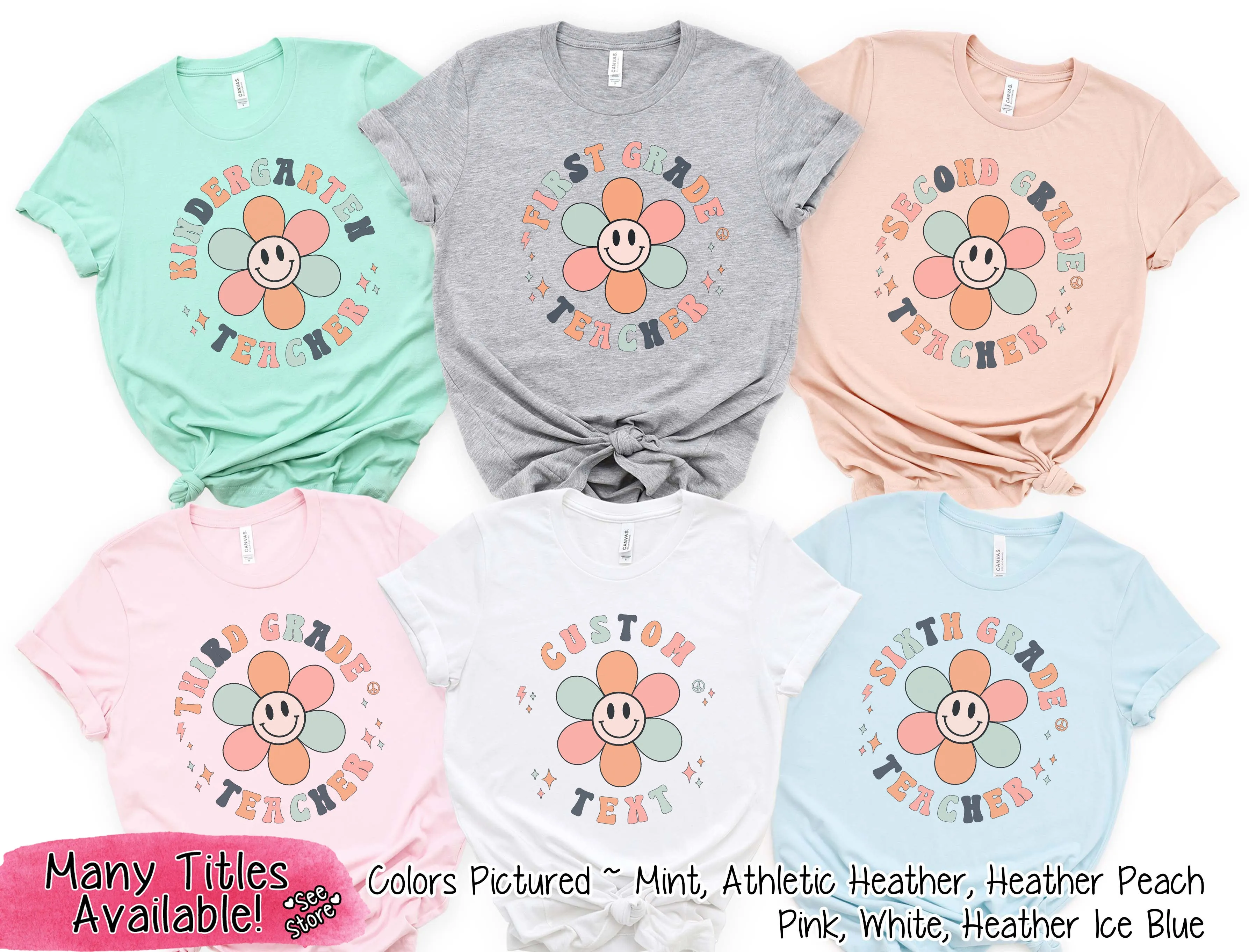 Retro Daisy School Teacher Grade Tee