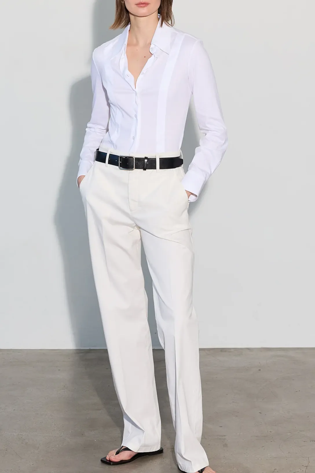 Ripley Jersey Fitted Shirt | White
