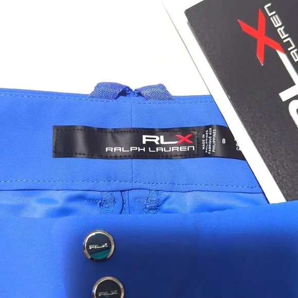 RLX Ralph Lauren women's Sky blue golf shorts.
