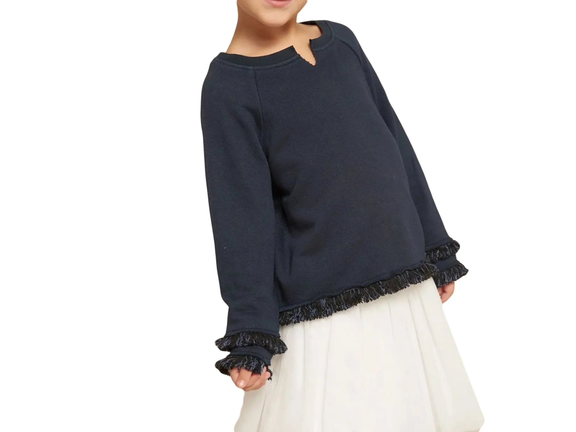 ROBERTA ROLLER RABBIT Girls Navy Blue Thuan Sweatshirt $55 NEW
