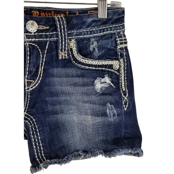 Rock Revival Buckle Exclusive Distressed Whiskering Women's Shorts 25