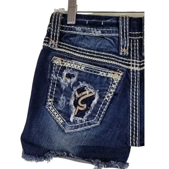 Rock Revival Buckle Exclusive Distressed Whiskering Women's Shorts 25