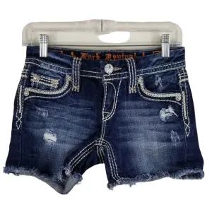 Rock Revival Buckle Exclusive Distressed Whiskering Women's Shorts 25