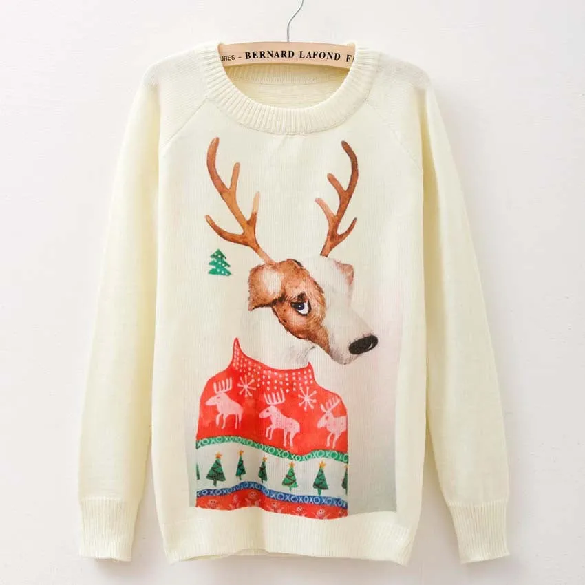 Rose garden owl bird print women sweaters and pullover Harajuku fashion Knitwear sweater coat Plus Size