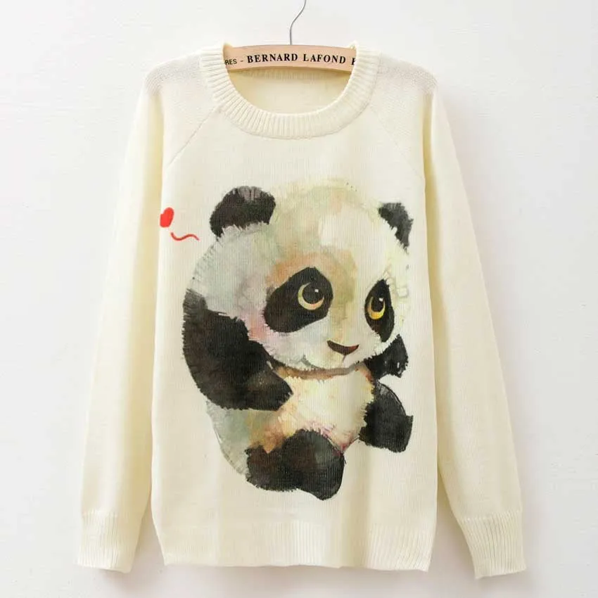 Rose garden owl bird print women sweaters and pullover Harajuku fashion Knitwear sweater coat Plus Size