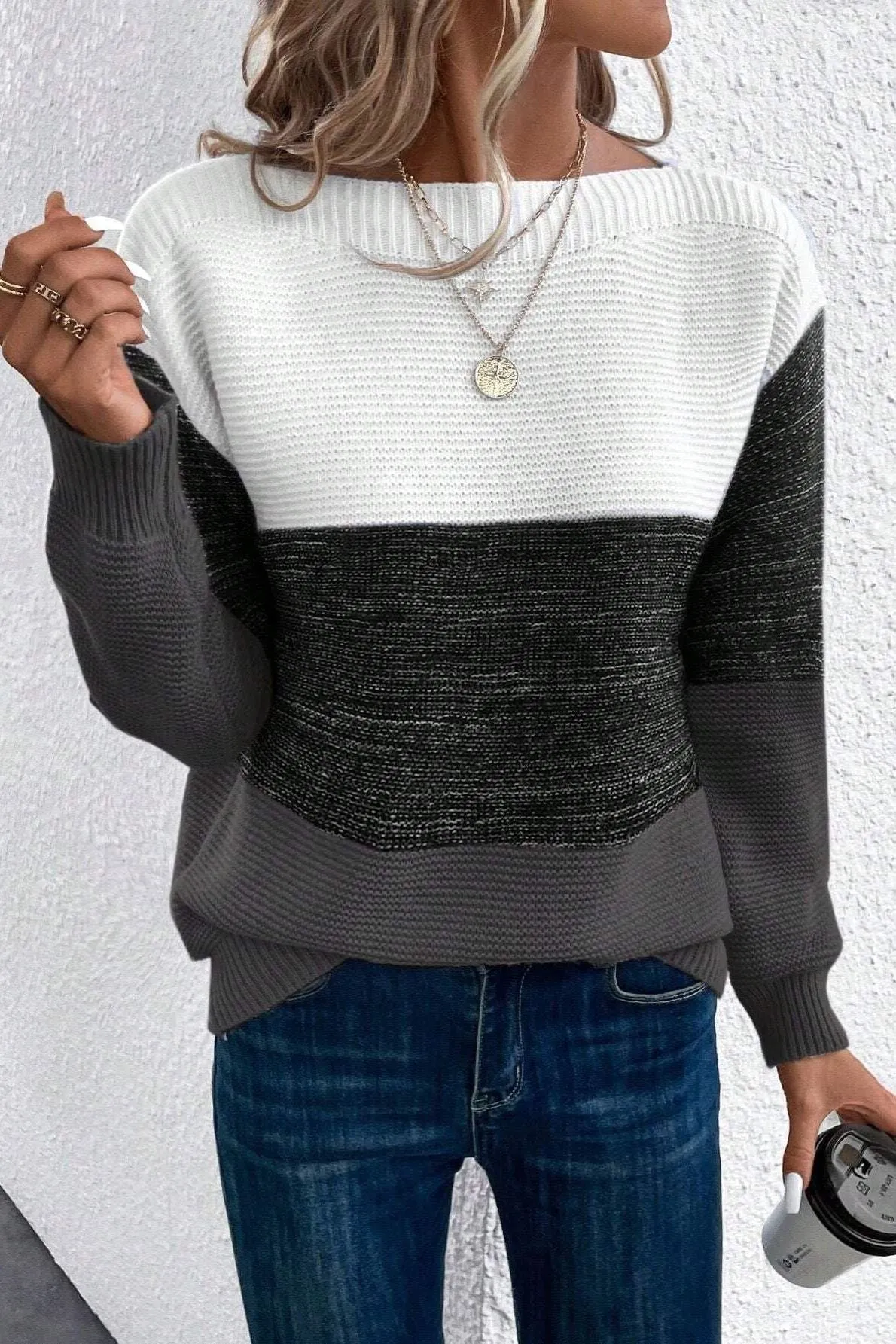 Round Neck Loose Thickened Sweater