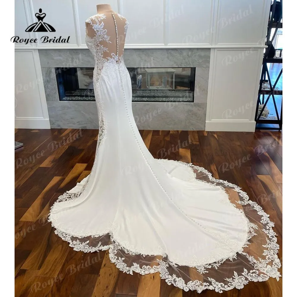 Roycebridal Sexy Mermaid Lace Wedding Dresses for Women 2025 Vintage Court Train Appliques Bridal Gowns Vestido De Novie Custom