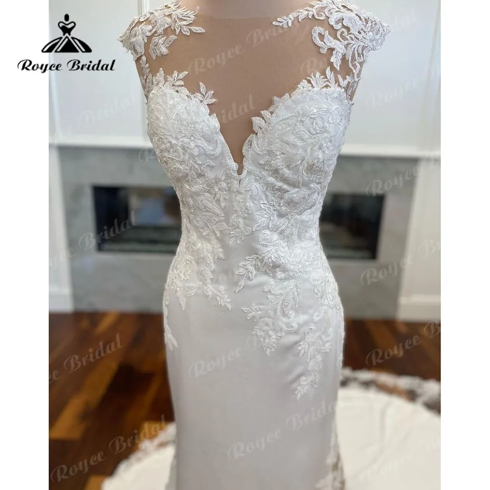 Roycebridal Sexy Mermaid Lace Wedding Dresses for Women 2025 Vintage Court Train Appliques Bridal Gowns Vestido De Novie Custom
