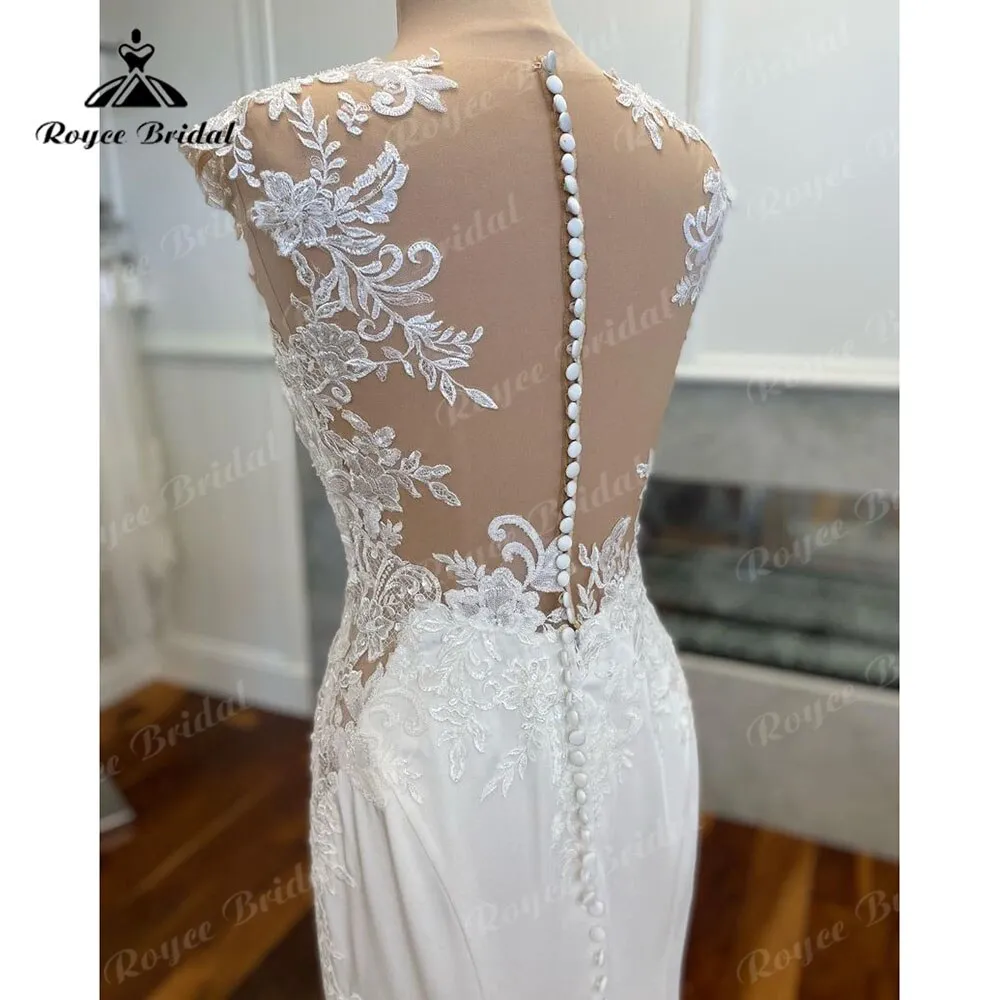 Roycebridal Sexy Mermaid Lace Wedding Dresses for Women 2025 Vintage Court Train Appliques Bridal Gowns Vestido De Novie Custom