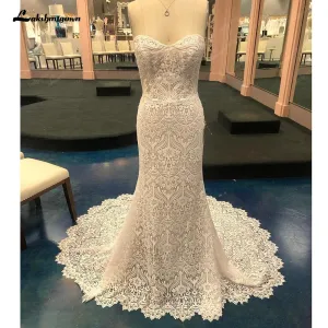 Roycebridal Vintage Lace Mermaid/Trumpet Boho Wedding Dress Sweetheart Bridal Women Dresses vestido de boda corte sirena