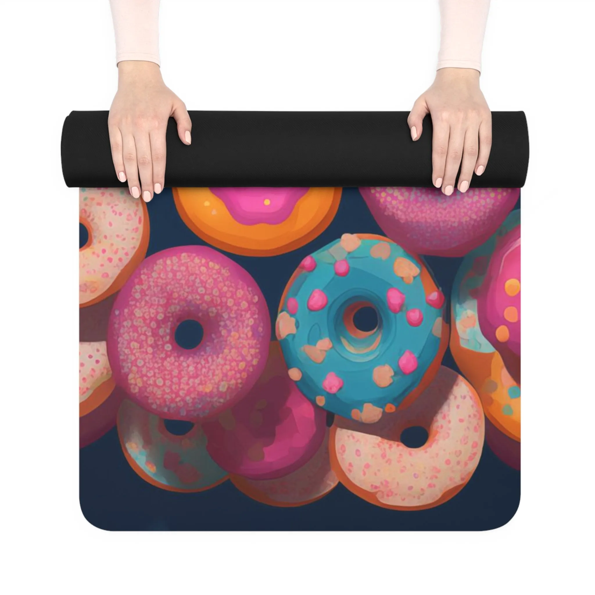 Rubber Yoga Mat- Gregoria Vajrasana Anime Donuts