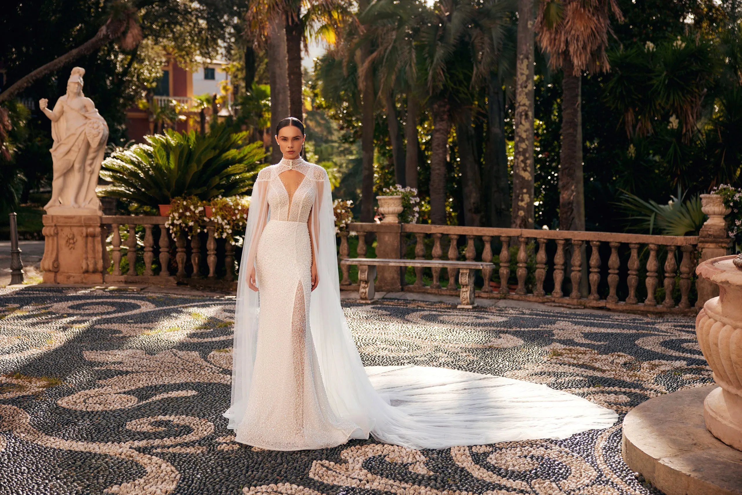 Sally Trumpet/Mermaid Illusion Ivory Wedding dress