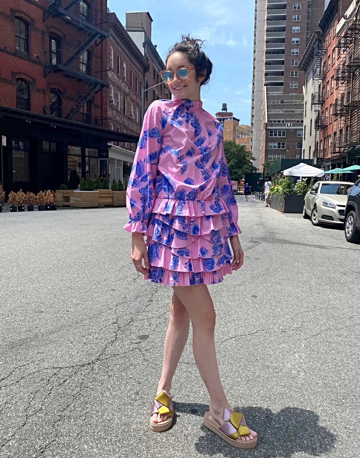 Samantha Mini Dress with Ruffle Skirt