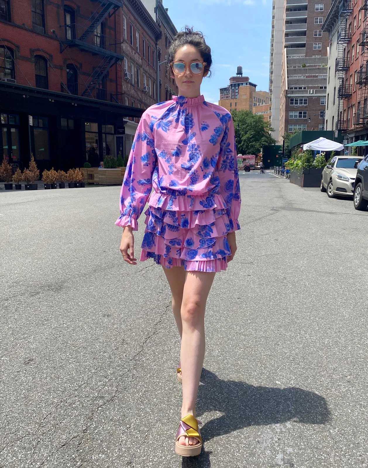 Samantha Mini Dress with Ruffle Skirt