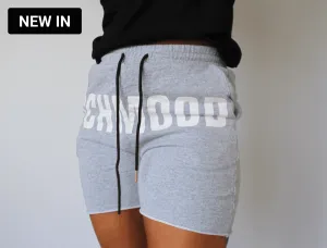 SCHMOOD Sweat Shorts - Heather Gray/White