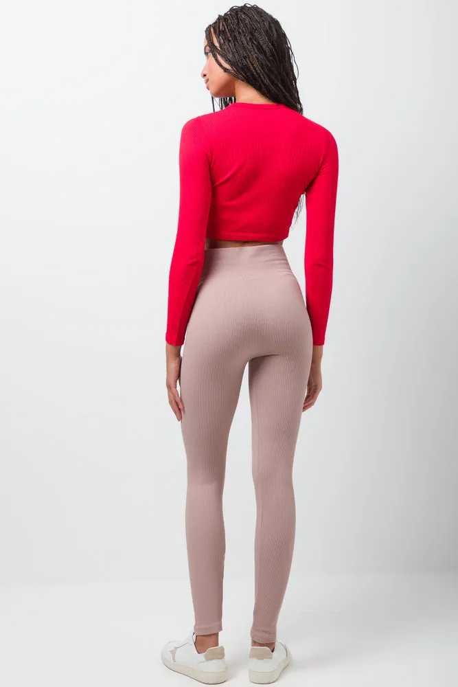 Seamless Long Sleeve Red