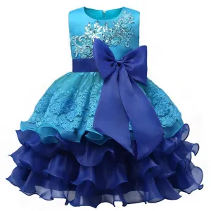 Sequin Formal Evening Gown Flower Wedding Princess Dress Girls Children Clothing Kids Dresses for Girl Clothes Tutu Party Dress