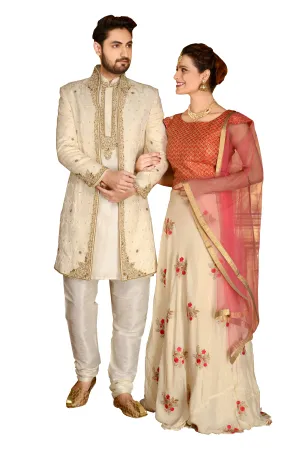 Sherwani (Custom Tailored) - (D.No.-784)