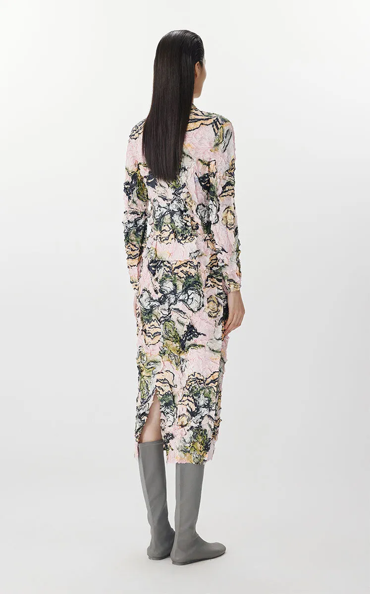 Shirt / JNBY Floral Print Ruched Fitted Shirt
