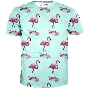 Skating Flamingo T-Shirt