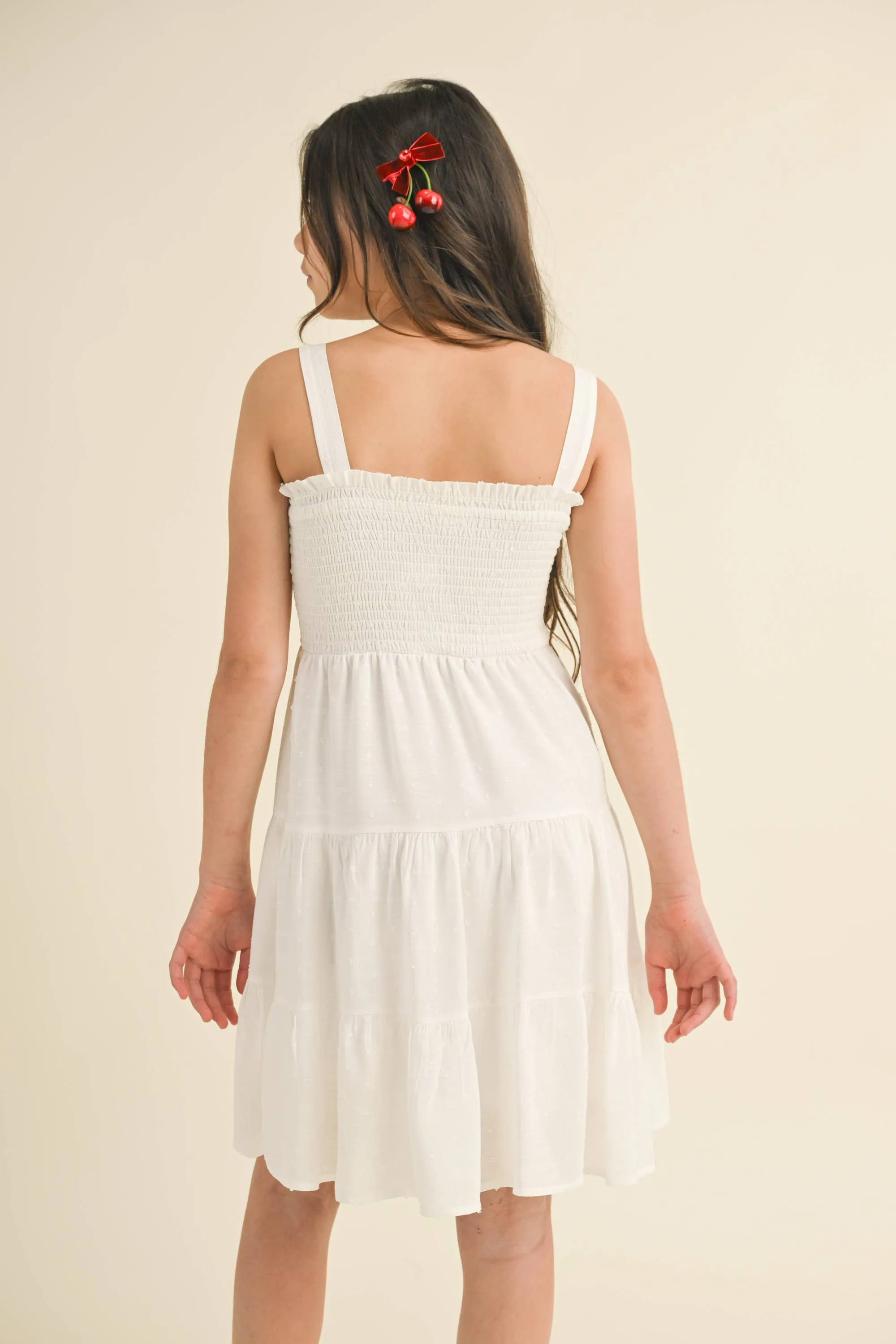 SMOCKED TIERED DRESS