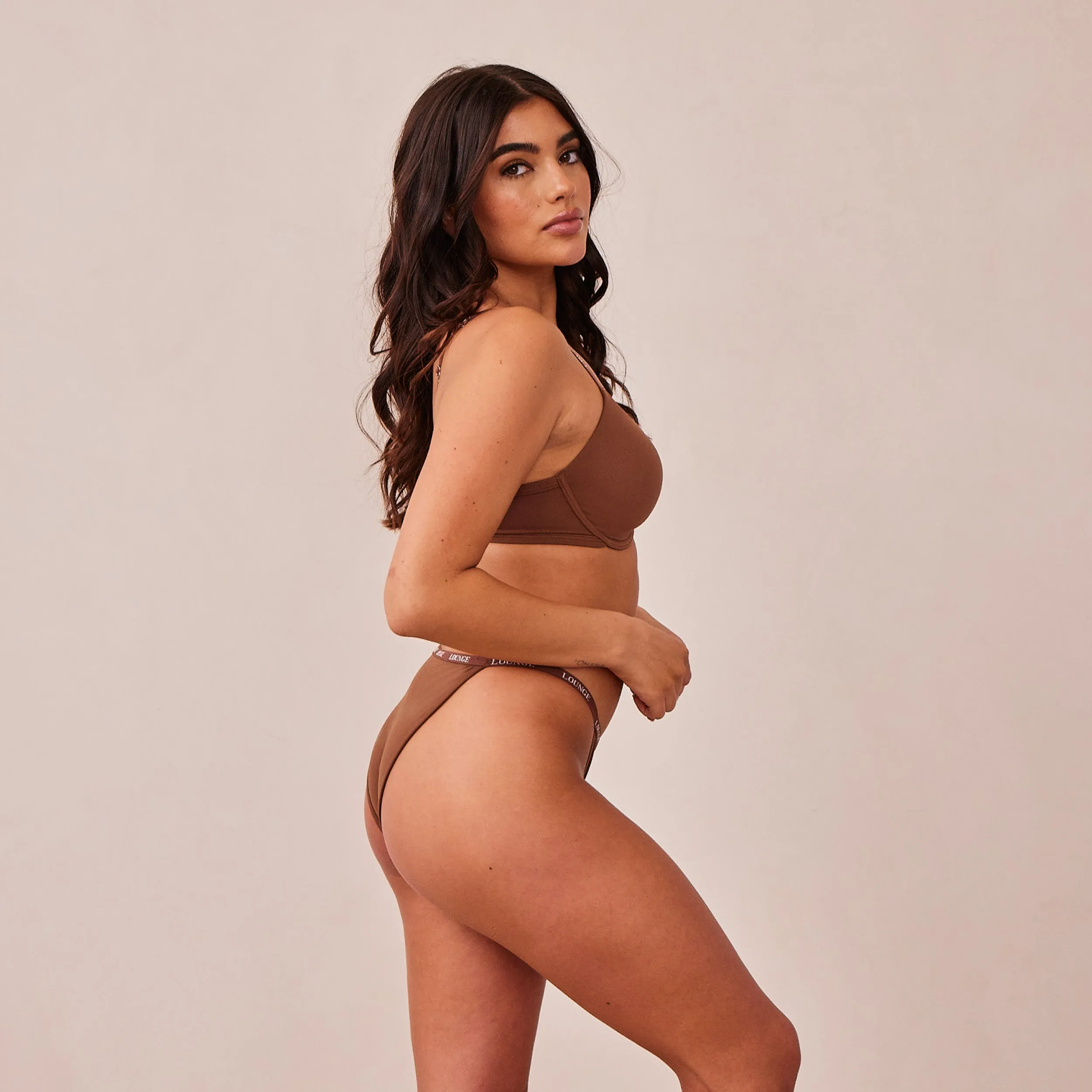 Smooth Front Fastening T-shirt Soutien-Gorge - Noisette