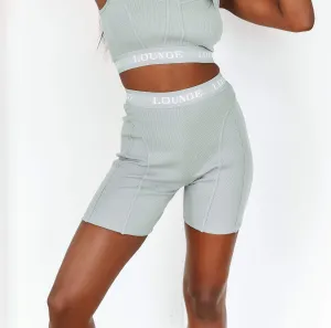 Soft Chic Ribbed Shorts - Sage